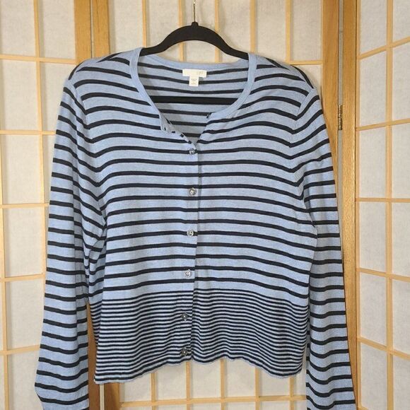 J.āJillāLgāPetĀ StripedāCardigan - Picture 2 of 14